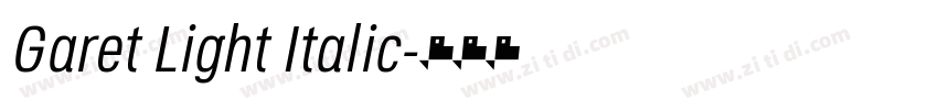 Garet Light Italic字体转换